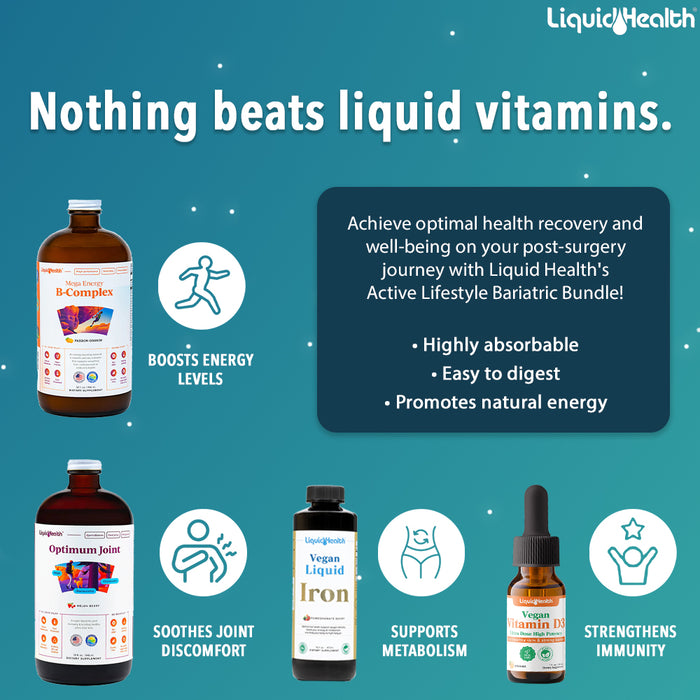 NEW! Active Lifestyle Bariatric Vitamin Bundle - Liquid Health