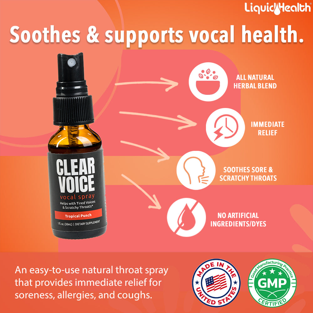 Clear Voice Spray Vocal Health Supports