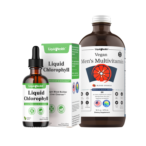 Men's Liquid Testosterone Boost and Detox Vitamin Bundle