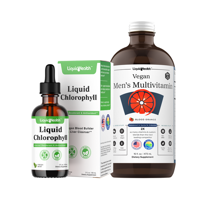 Men's Liquid Testosterone Boost and Detox Vitamin Bundle