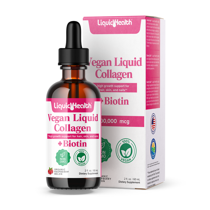 NEW! Vegan Collagen Hair Growth Drops w/ Biotin | 100,000mcg | Skin, Healthy Hair & Nail Growth