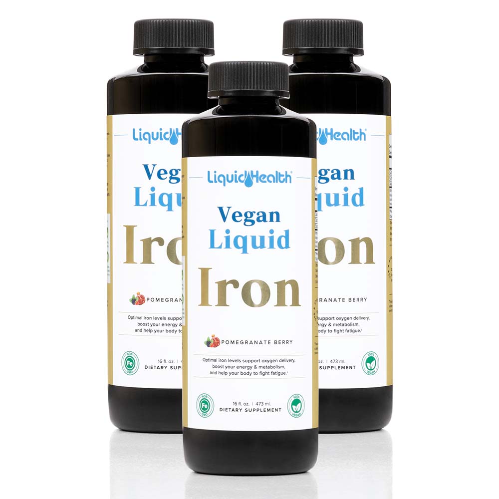 Vegan liquid iron supplement three bottle pack