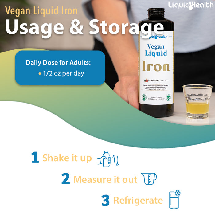 Vegan Liquid High Potency Iron Supplement - Liquid Health