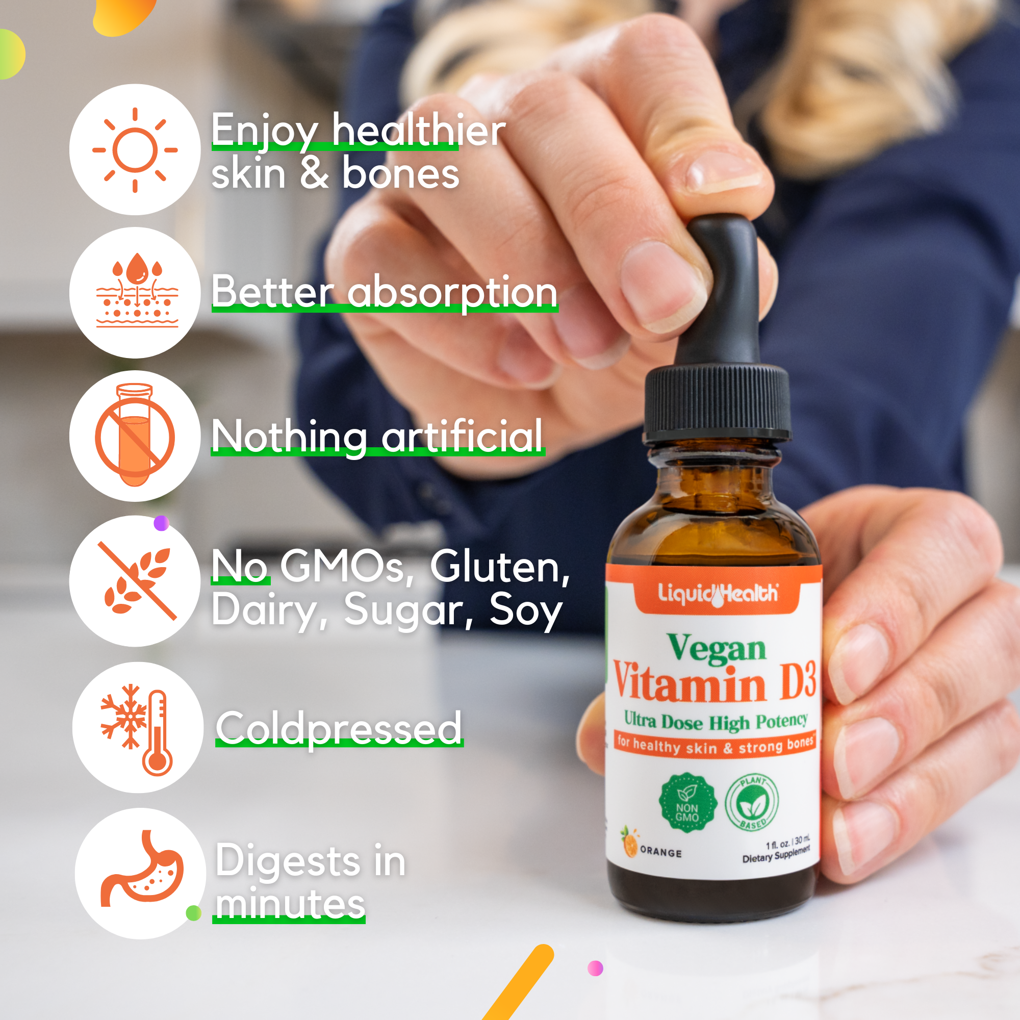 Liquid Health Vegan Vitamin D3 benefits