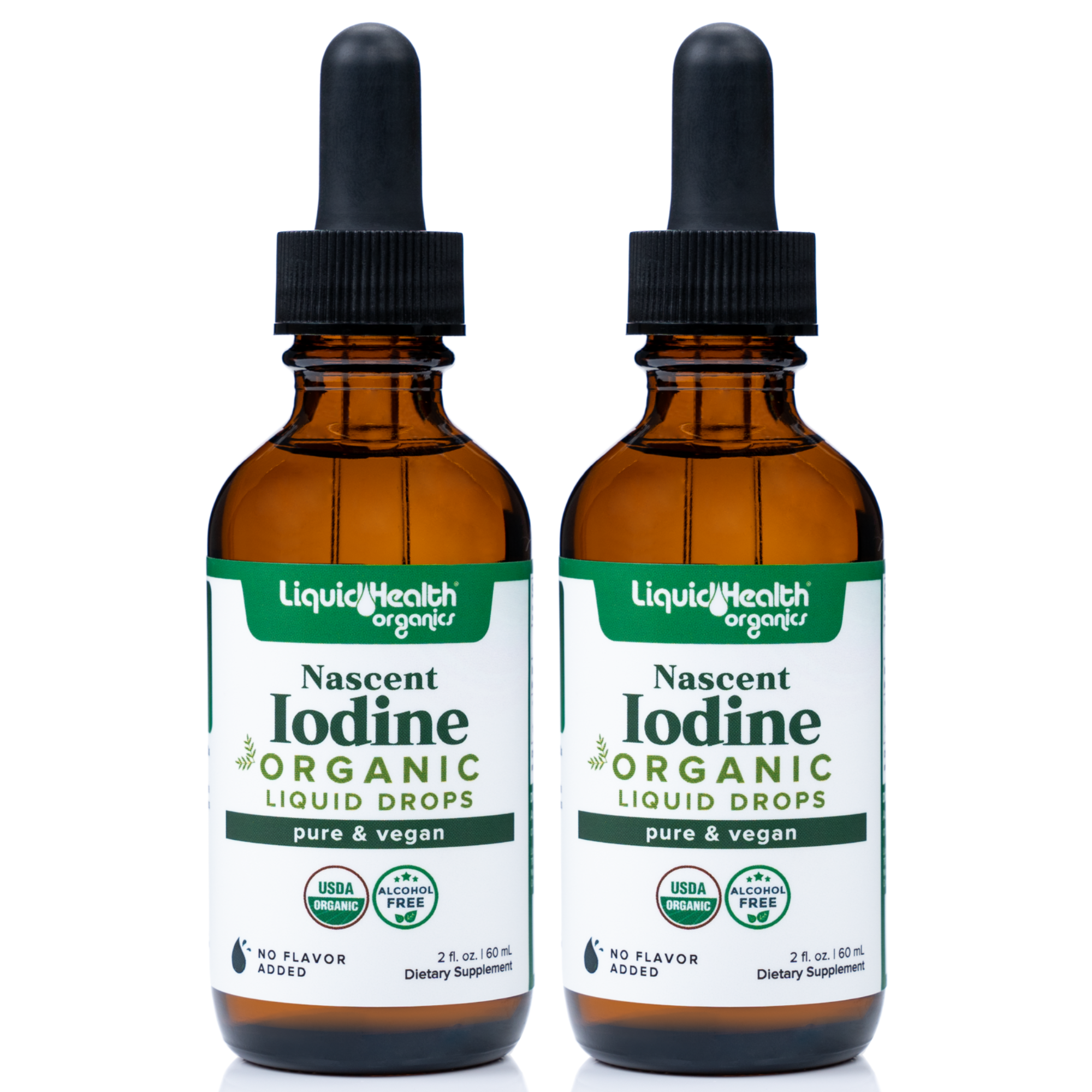 Liquid Health Organic Iodine two Bottles