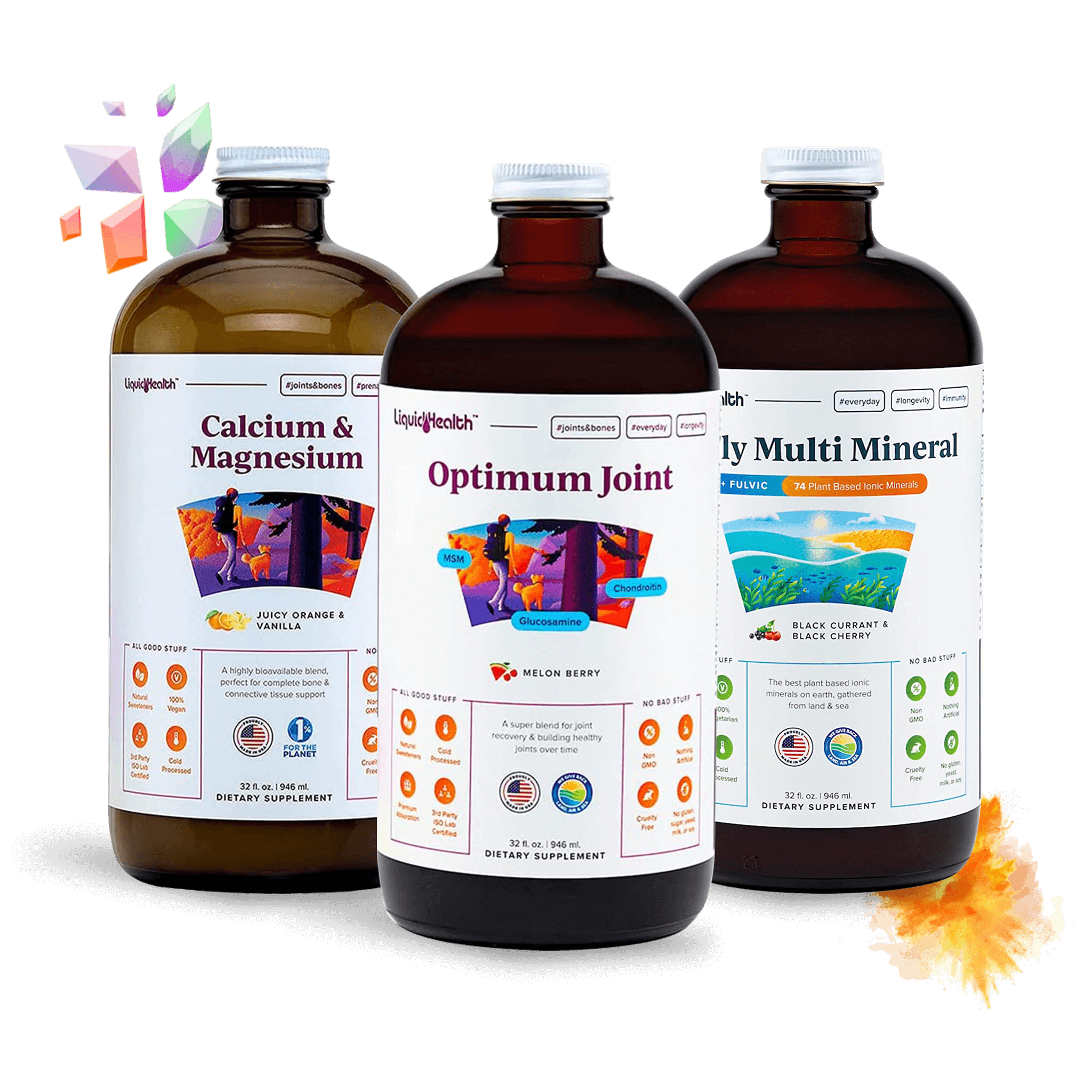 Liquid Vitamins & Supplements for Strong Bones Joints and Muscles