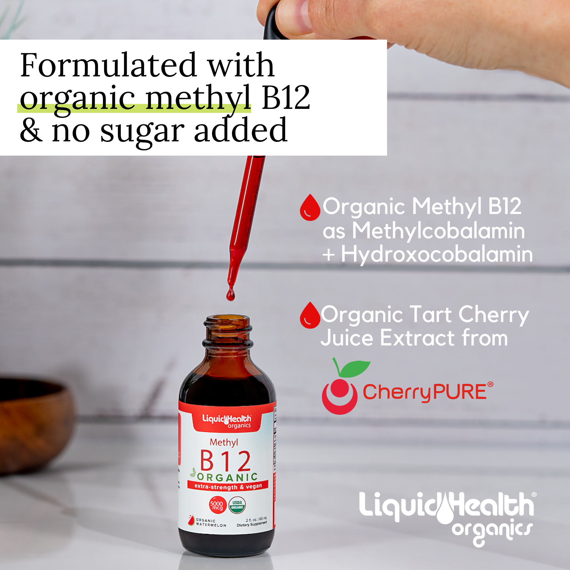 Liquid Health Organic B12 no sugar added