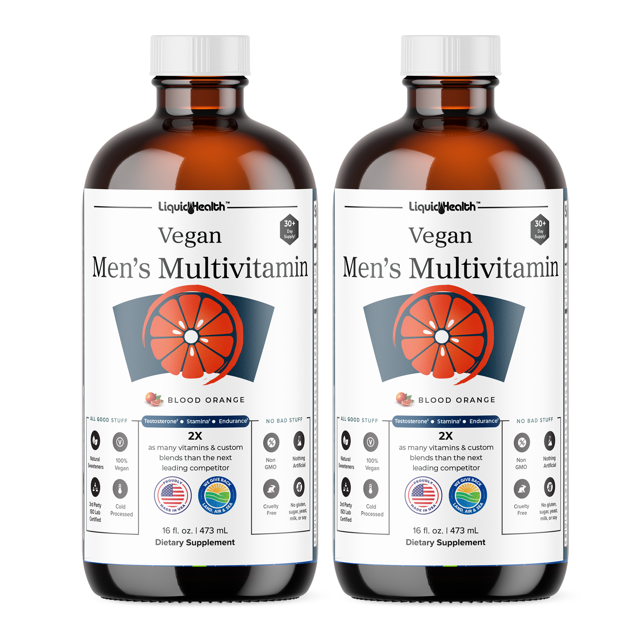 Liquid Health Vegan Men Multivitamin 2 bottles