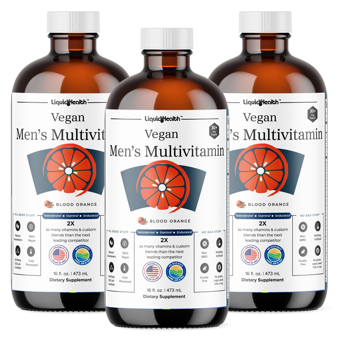 Liquid Health Vegan Men Multivitamin Bottle 3