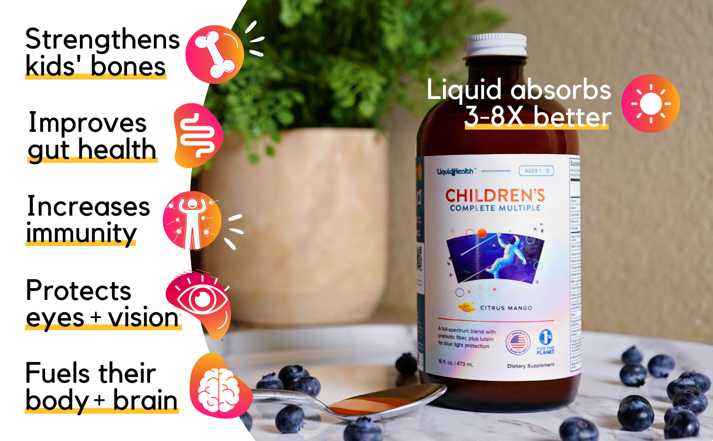 Benefits of children's liquid vitamins for immunity and growth