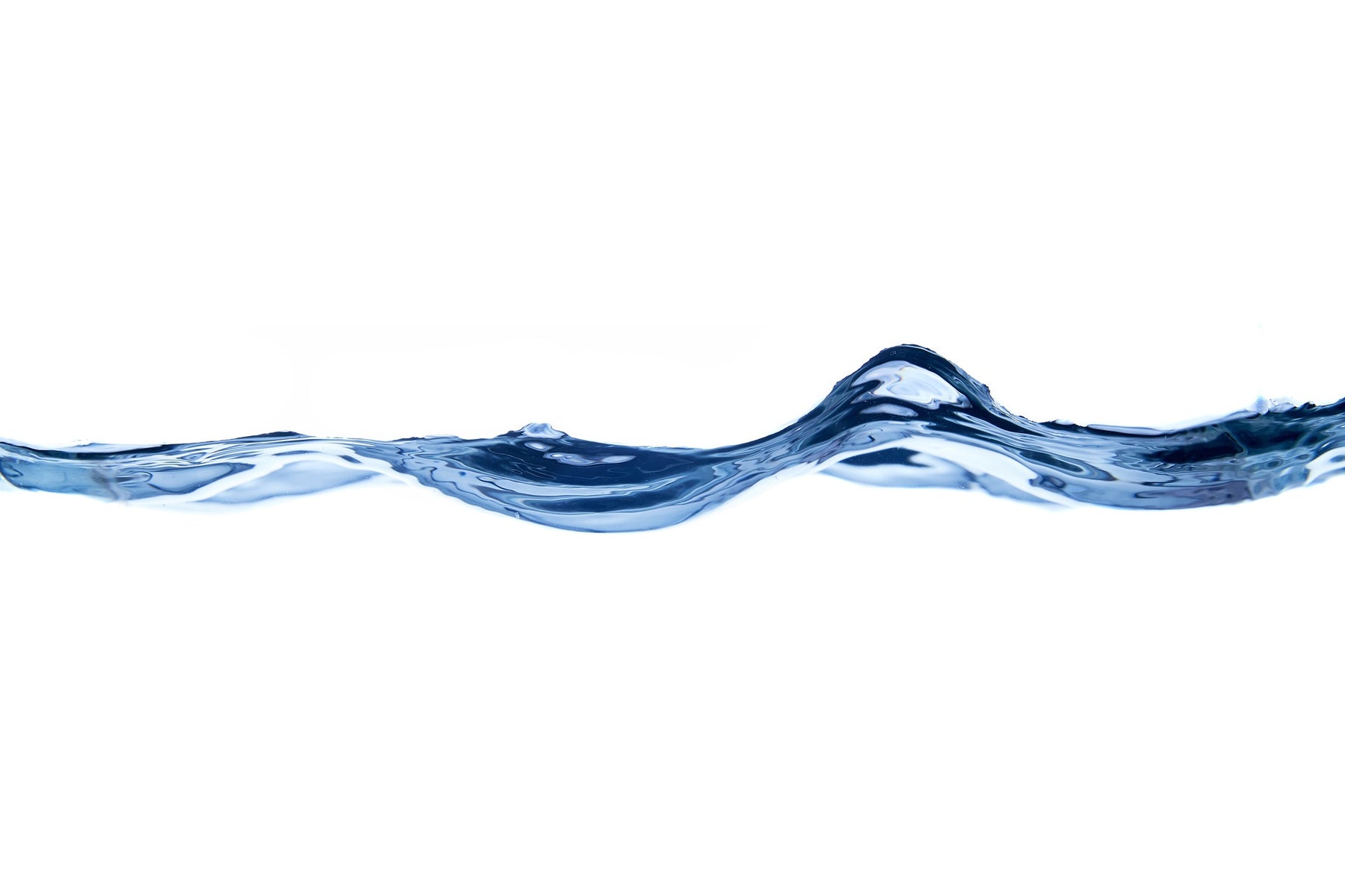 Link of clean water on a white background