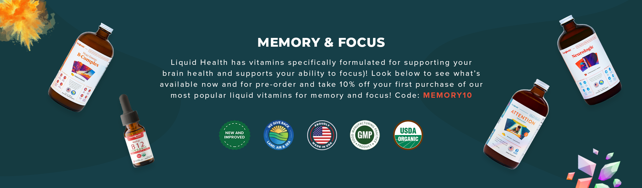 Liquid Vitamins for Brain Health | Memory & Focus Support — Liquid Health