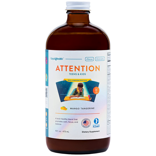 Attention Focus Liquid Supplement for Teens & Kids
