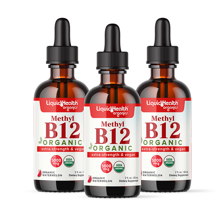 Organic Bariatric Vitamin B12 - Extra Strength & Vegan 5,000 mcg