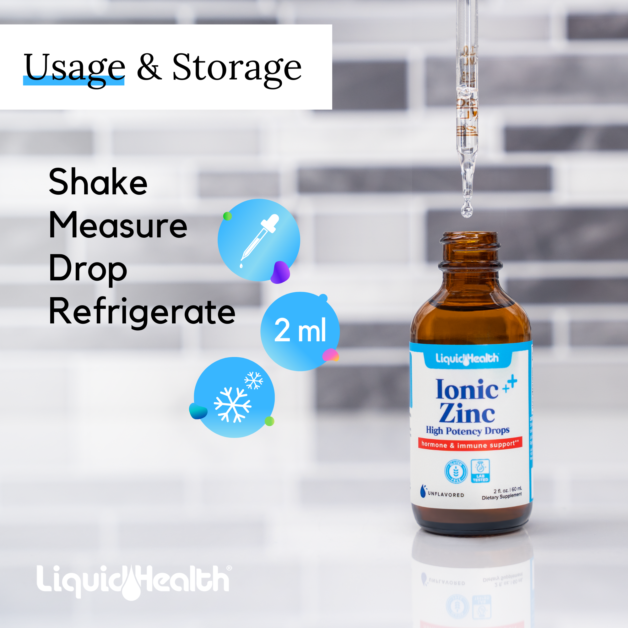 Liquid Health Ionic Zinc usage and storage