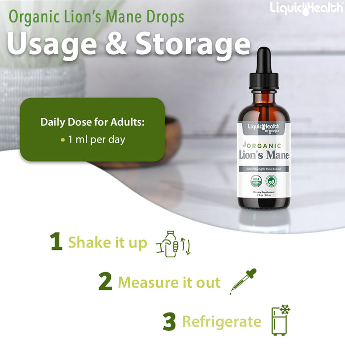 How to use lion's mane drops shake measure refrigerate guide