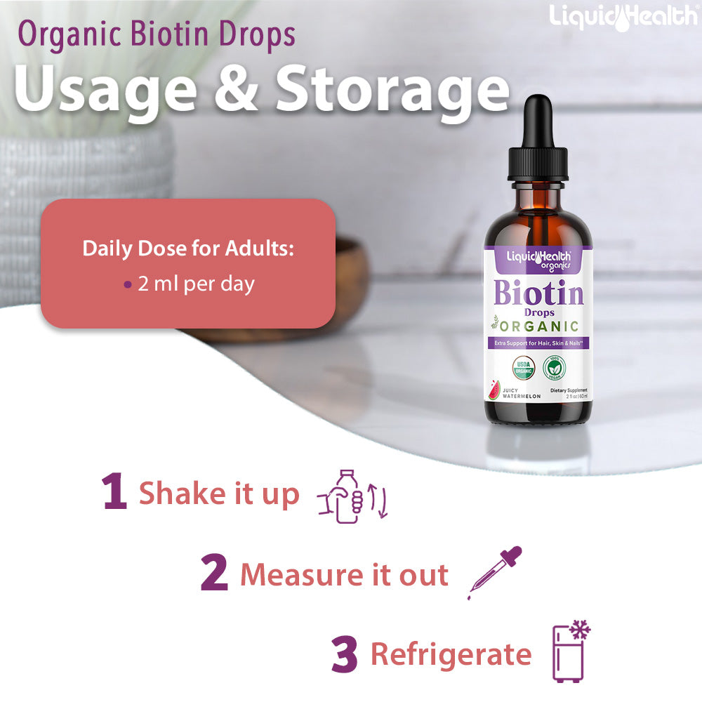 How to use biotin drops shake measure refrigerate guide