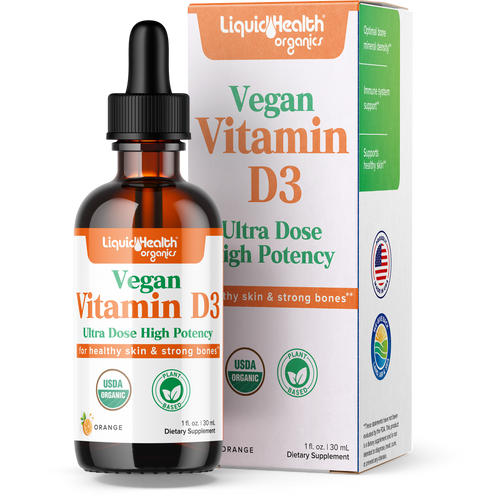 Liquid Vitamin D3 Drops (Vegan, Organic)