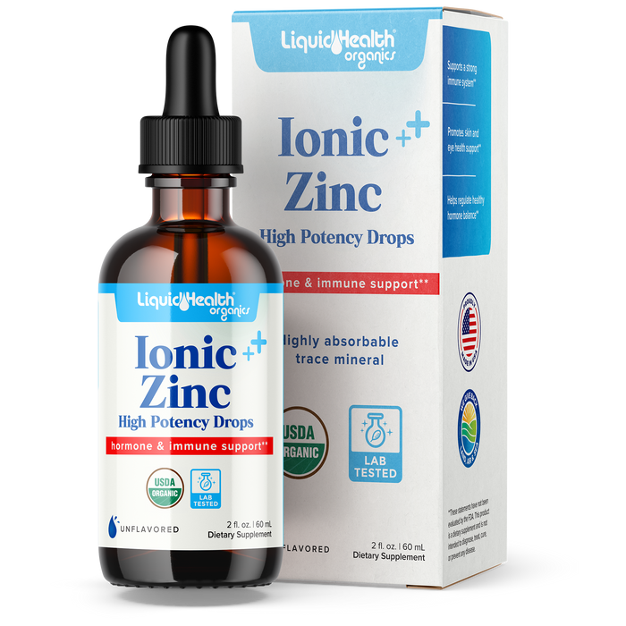 Organic Liquid Ionic Zinc High Potency Drops | Zinc Supplements for Immune Support