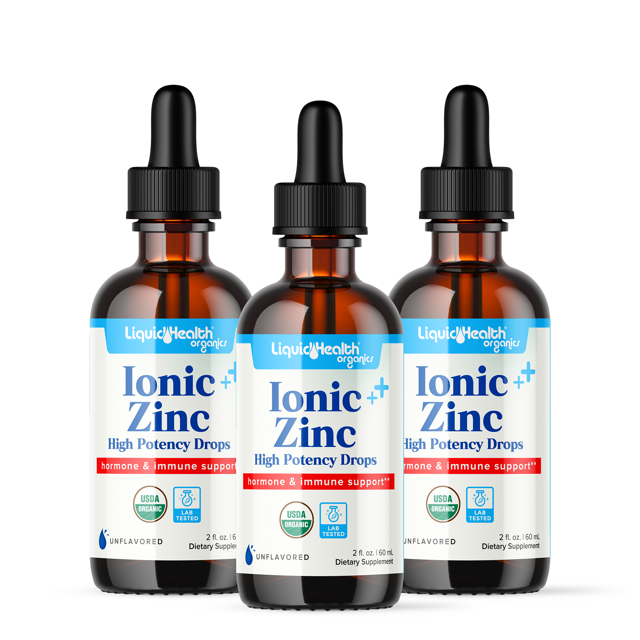 Organic Bariatric Liquid Ionic Zinc 3 bottles