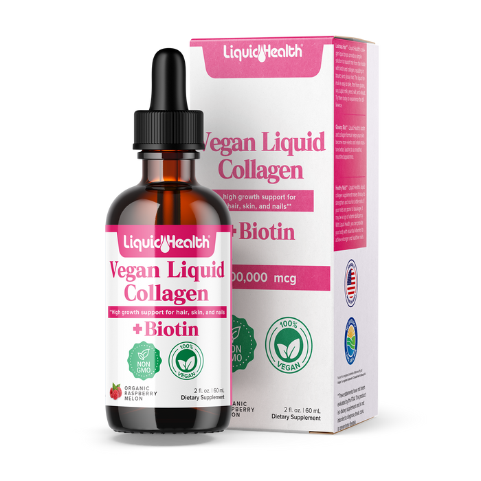 Vegan Collagen Hair Growth Drops w/ Biotin | 100,000mcg | Skin, Healthy Hair & Nail Growth
