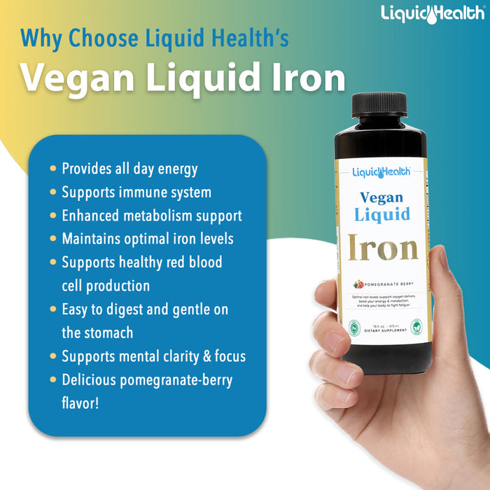 Vegan Liquid High Potency Bariatric Iron Supplement
