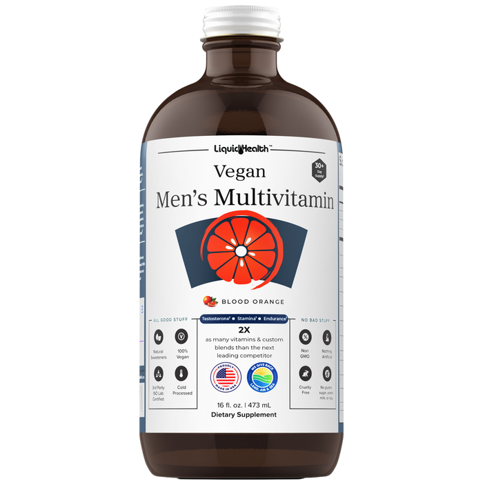 Vegan Liquid Multivitamin for Men - Complete Health Support