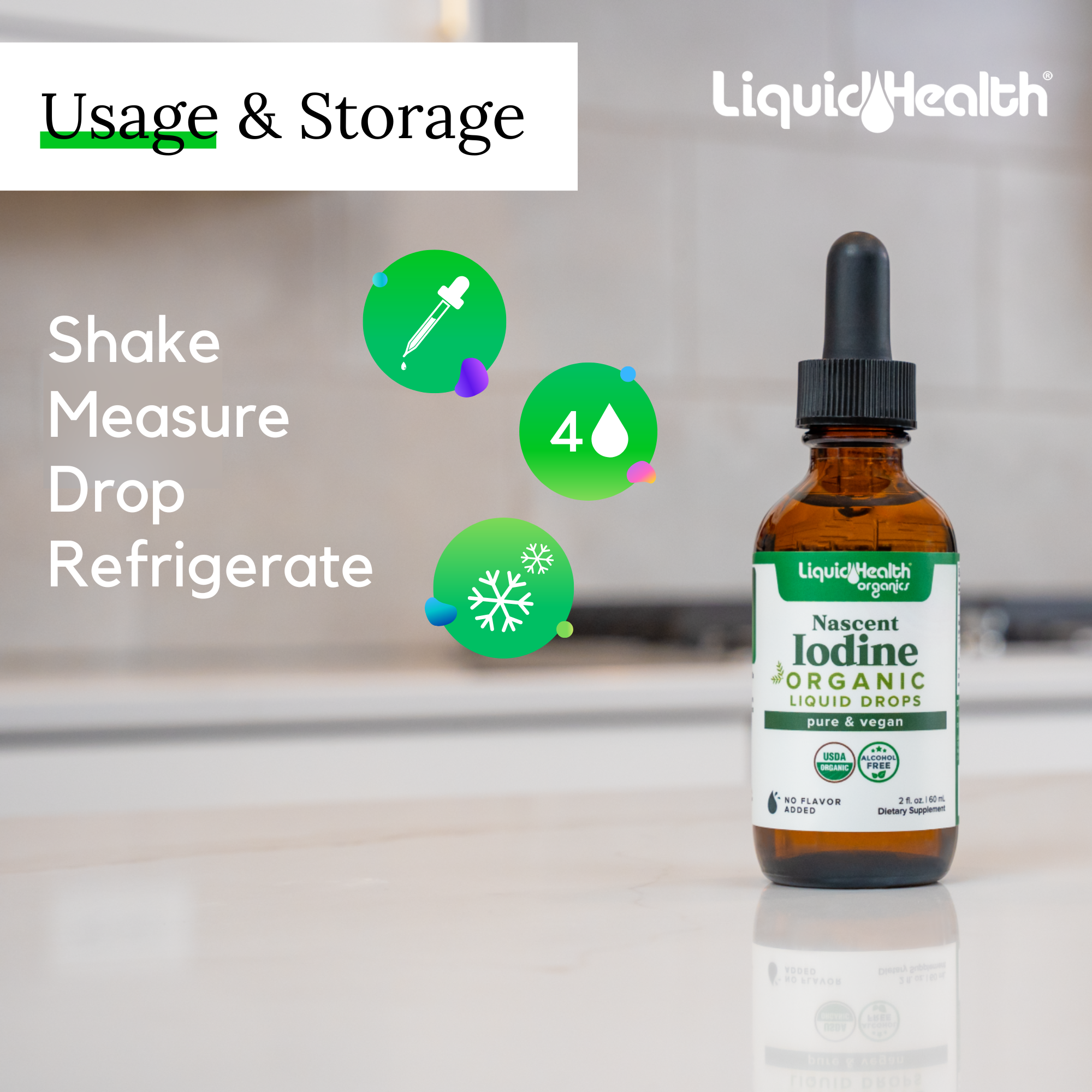 Liquid Health Organic Iodine usage and storage