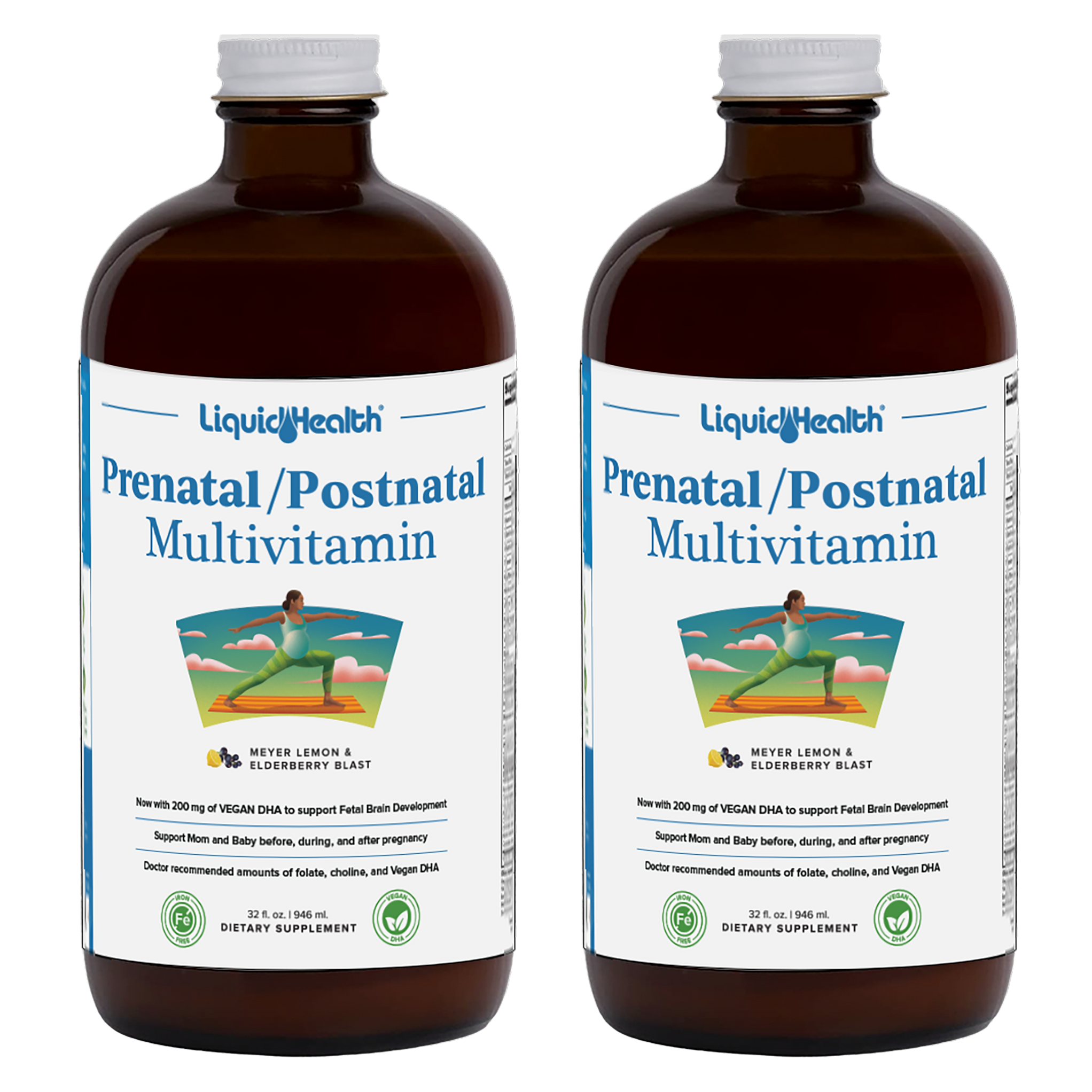 Prenatal, Postnatal Multivitamin w/DHA Liquid Health — Liquid Health
