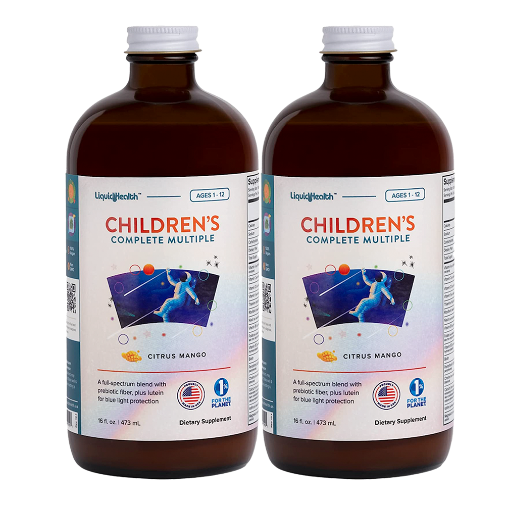 Two pack children's liquid multivitamin bottles