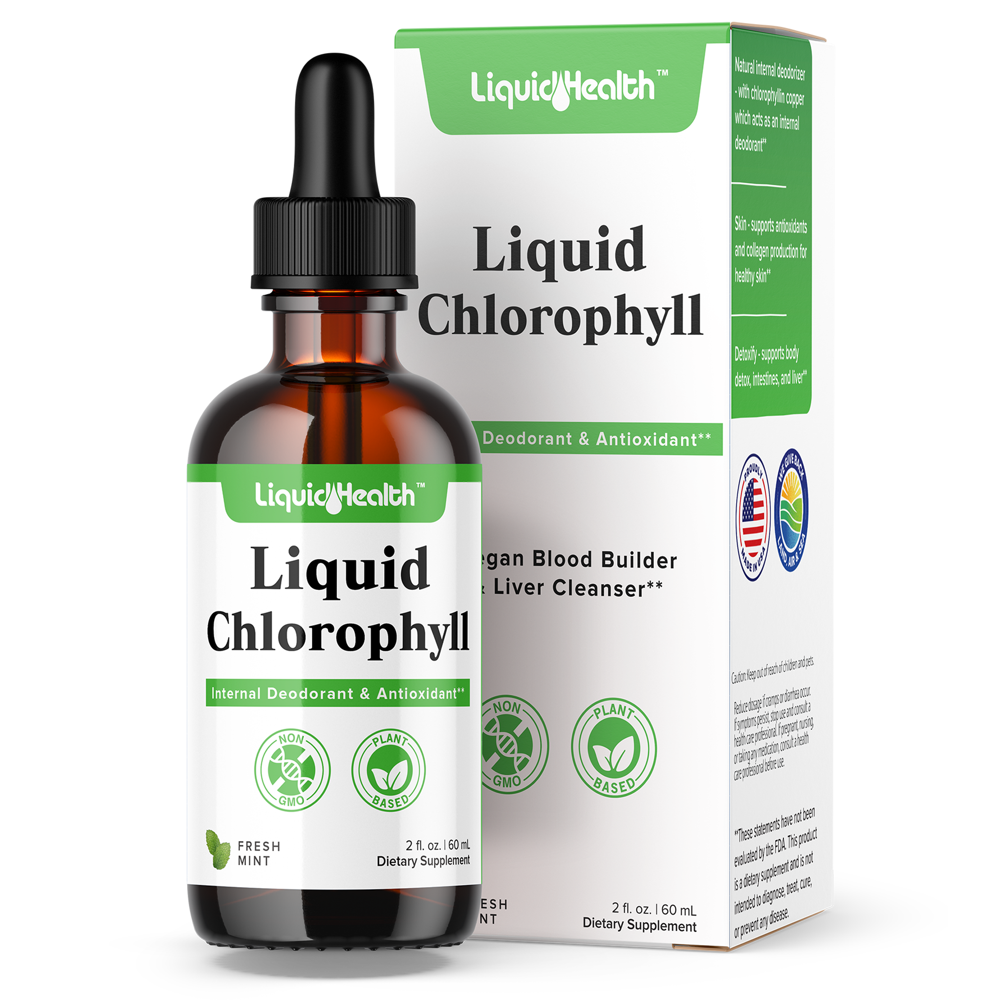 Liquid Chlorophyll Drops – Internal Deodorizer & Antioxidant