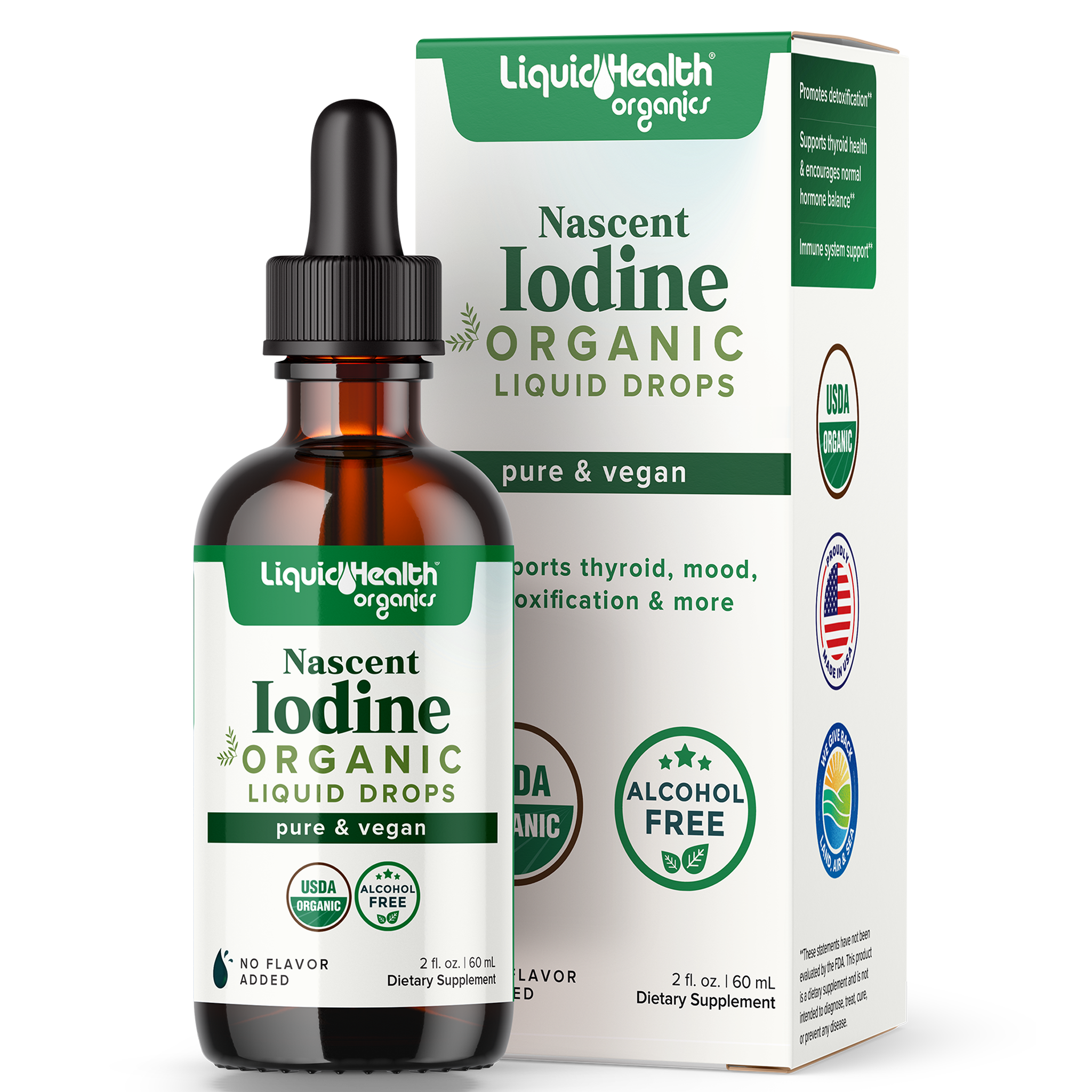 Liquid Health Organic Nascent Iodine Organic Drops