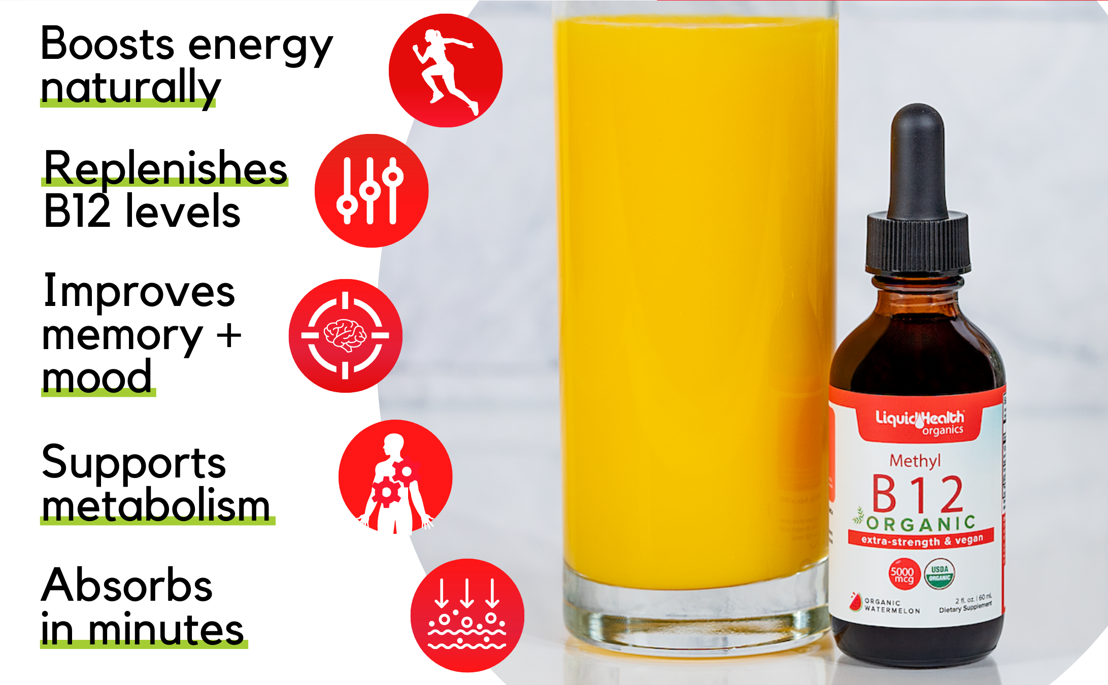 Liquid Health Organic B12 supports
