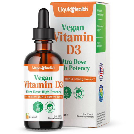 Liquid Health Vegan D3 bottle and box new
