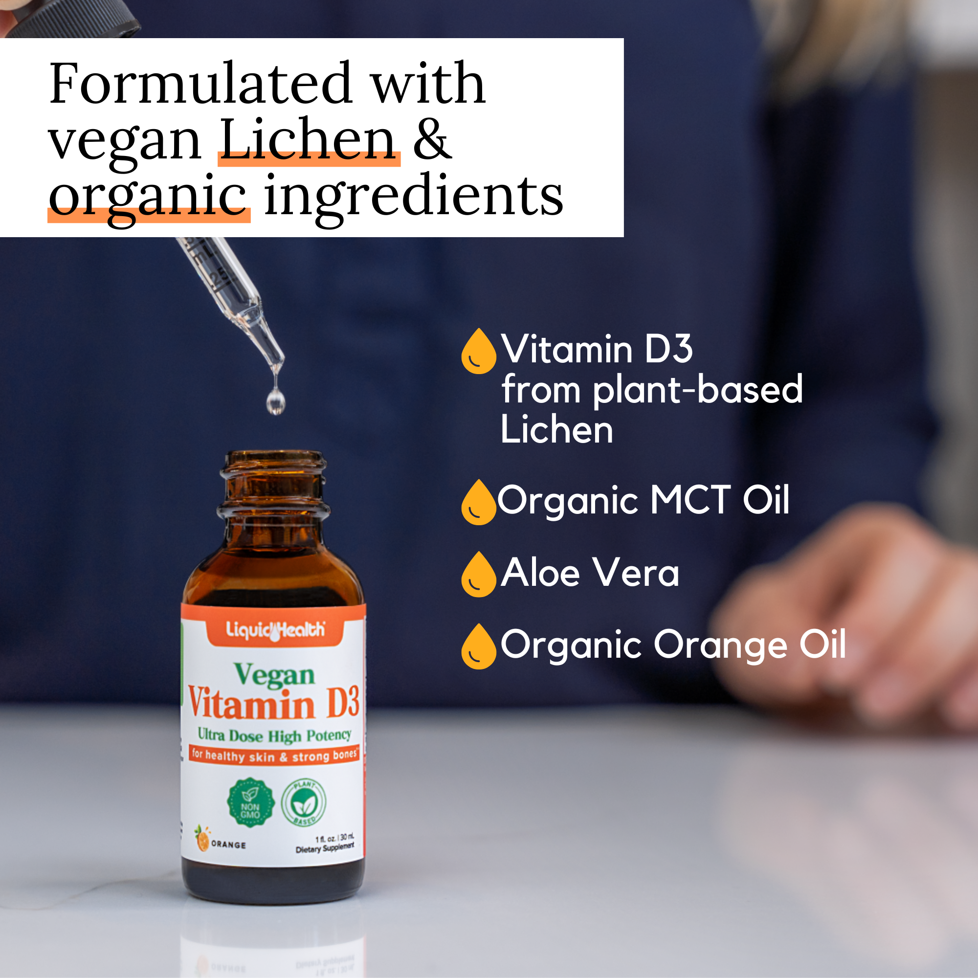 Liquid Health Vegan Vitamin D3 formulated with vegan