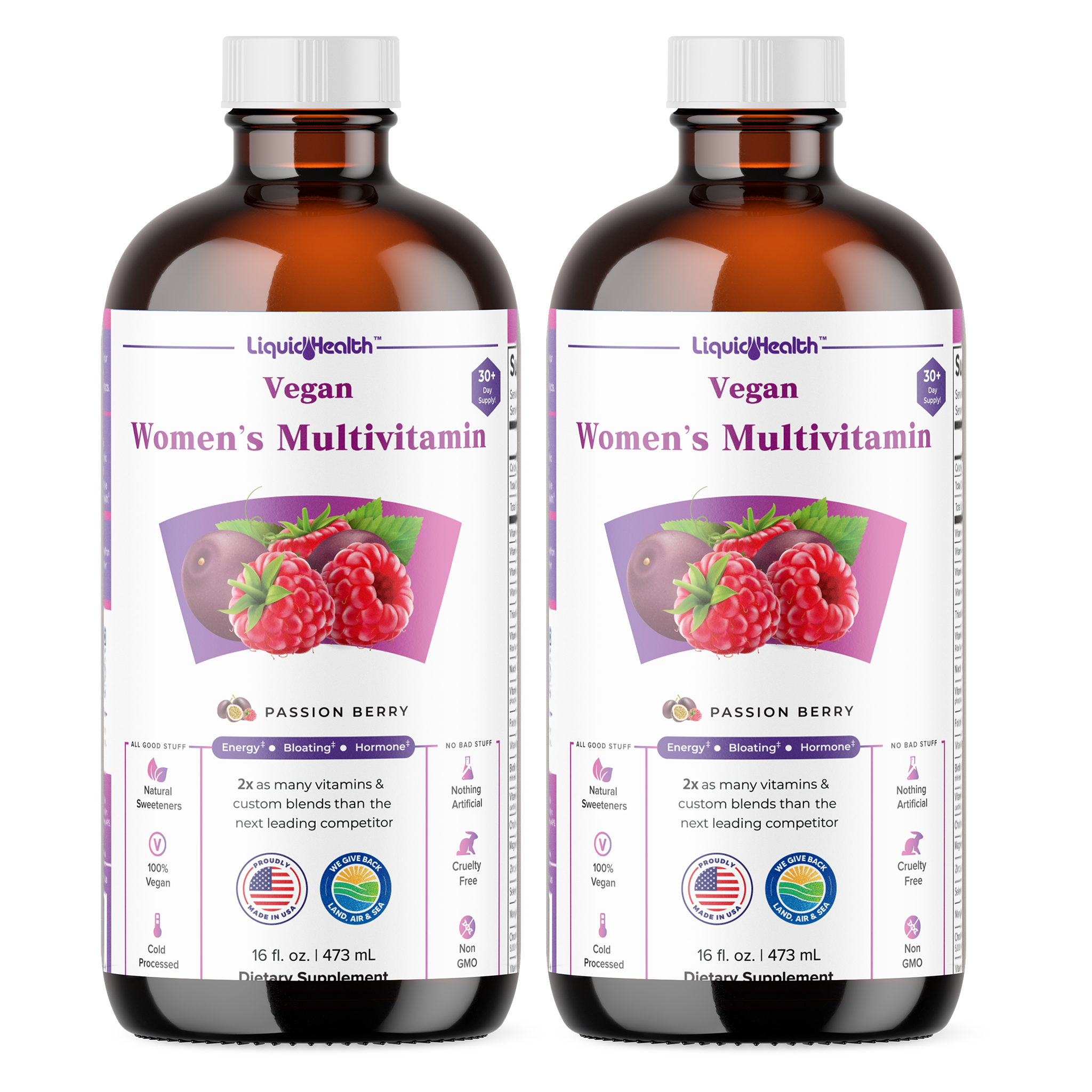 Liquid Health Vegan Women Multivitamin two bottles