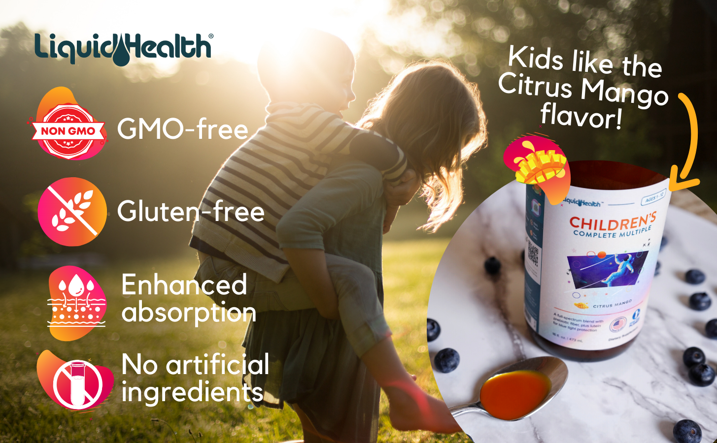GMO free kids liquid vitamins